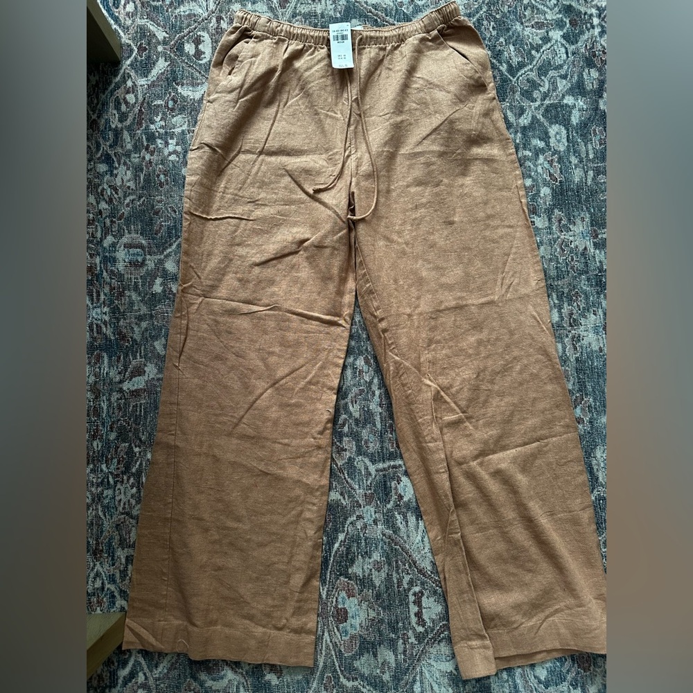 Abercrombie tan linen pants